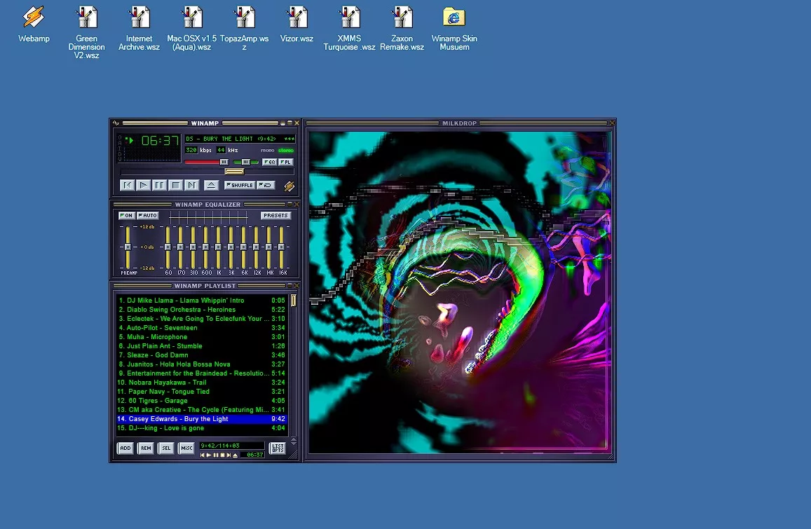 Winamp and MILKDROP Nostalgia in the Browser